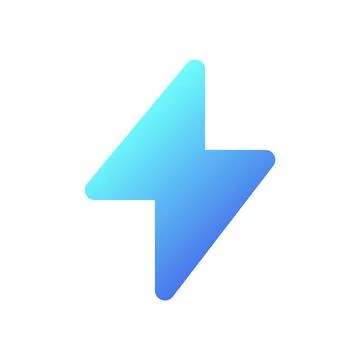 Lightning bolt pixel perfect flat gradient two-color ui icon Illustrazione stock