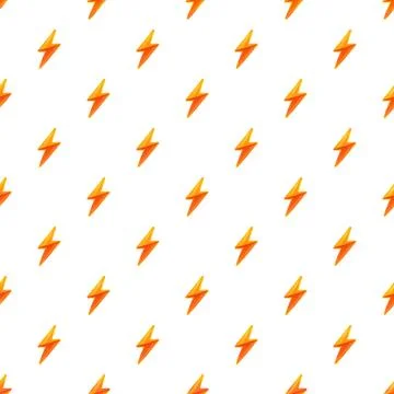 Lightning bolt repeating background electric power pattern Stock Illustration