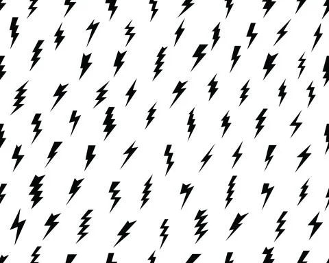 Lightning bolt seamless pattern Stock Illustration