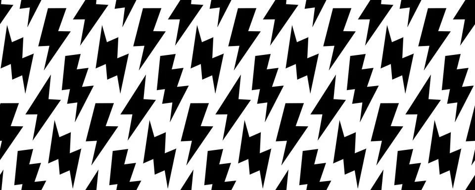 Lightning bolt seamless pattern. Thunder bolt repeating background. Flash Stock Illustration