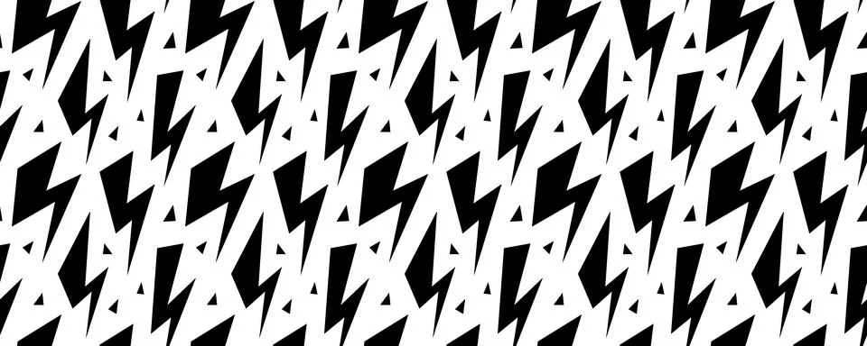 Lightning bolt seamless pattern. Thunder bolt repeated background. Flash Stock Illustration