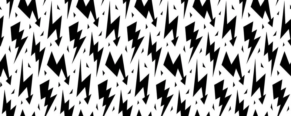 Lightning bolt seamless pattern. Thunder bolt repeated background. Flash Stock Illustration