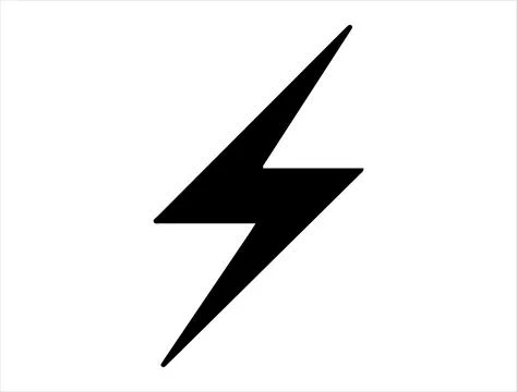 Lightning bolt silhouette vector artl Illustrazione stock
