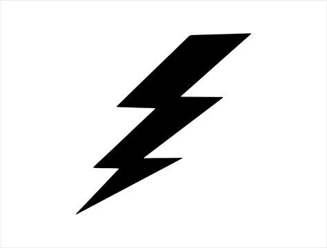 Lightning bolt silhouette vector artl Illustrazione stock