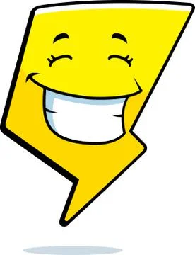 Lightning Bolt Smiling Stock Illustration