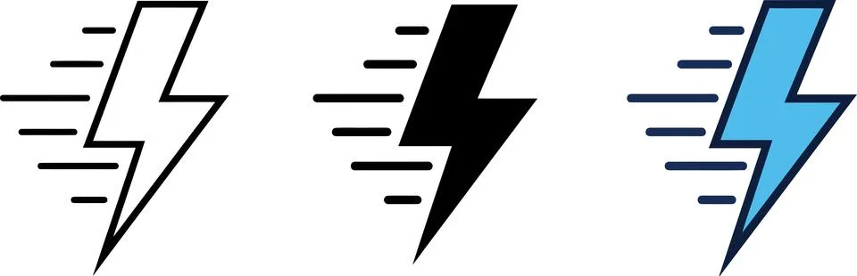Lightning Bolt Speed Icon Stock-Illustration