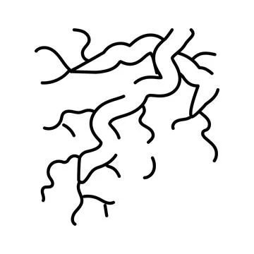 Lightning bolt strike creating electric weather energy Stock Illustration