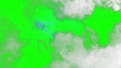 Lightning bolt strike on green screen. Electric storm discharge isolated on Vídeos de archivo 339755650
