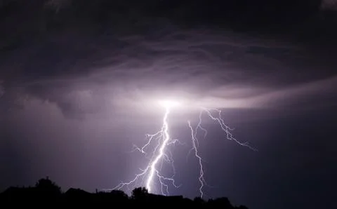 Lightning Bolt Strike Stock Photos