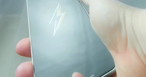 Lightning bolt symbol, electricity and power symbol, presentation Stock Footage 313442090