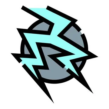 Lightning bolt symbol representing power and energy Stock Illustration
