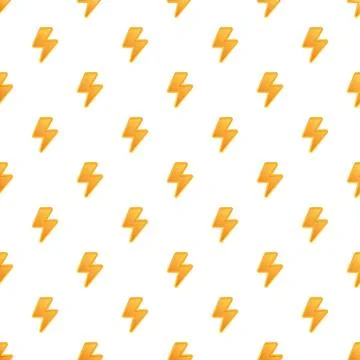 Lightning bolt symbols creating seamless pattern background Stock Illustration