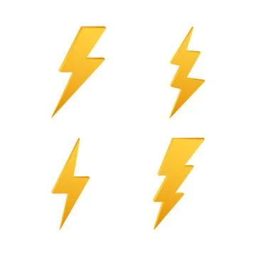 Lightning bolt. Thunder bolt, lighting strike expertise. Vector illustration. Illustrazione stock