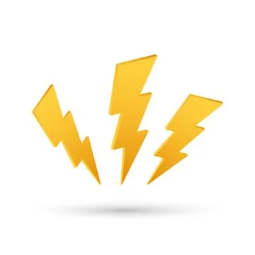 Lightning bolt. Thunder bolt, lighting strike expertise. Vector illustration. Stock Illustration