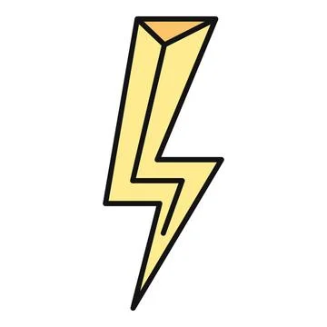 Lightning bolt thunder flash electrical icon element Stock Illustration