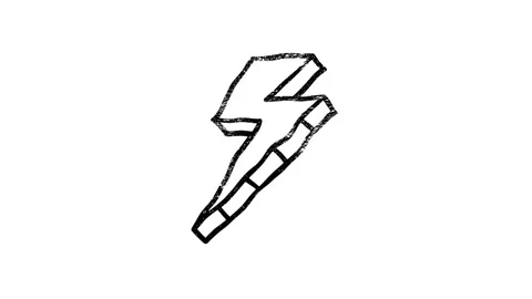 Lightning bolt. Thunderbolt flat style. Motion graphics Stockbeeldmateriaal 150770171