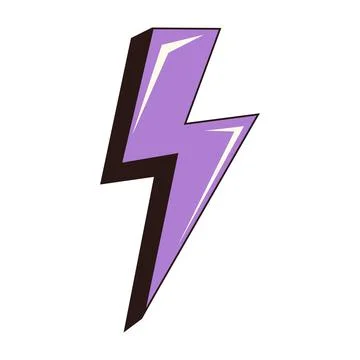 Lightning bolt. Thunderbolt icon. Linear color vector illustration. Illustrazione stock