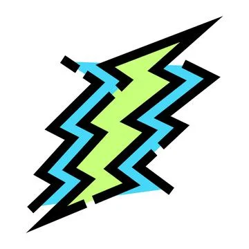 Lightning bolt vector graphic illustrating power and energy イラスト素材