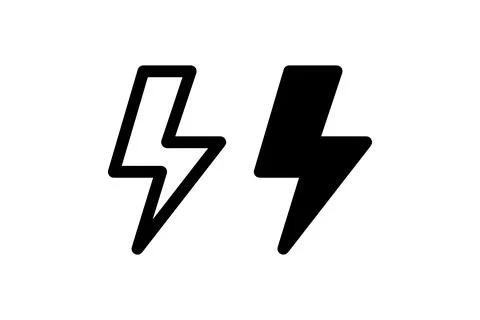 Lightning bolt. Vector icon design. Stock Illustration
