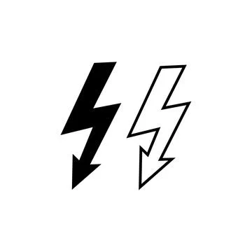 Lightning bolt. Vector icon design. Stock Illustration