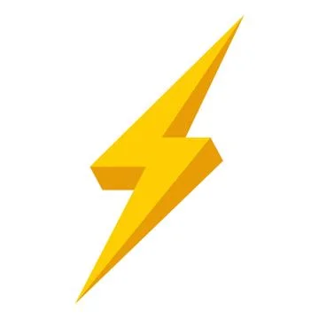 Lightning bolt vector illustration isolated on white background Stock Illustration