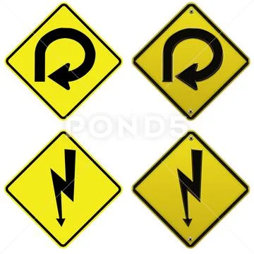 Lightning Bolt Warning PSDテンプレート