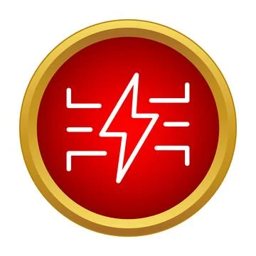 Lightning bolt warning showing electric power and energy Stockillustratie
