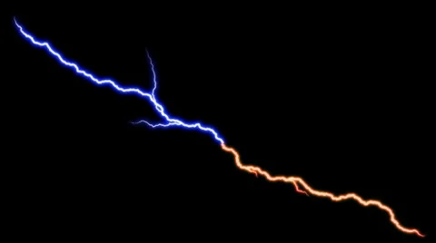 Lightning bolts in blue and red Stock-Footage 8292095