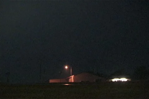 Lightning bolts at night Stock Footage 12692117