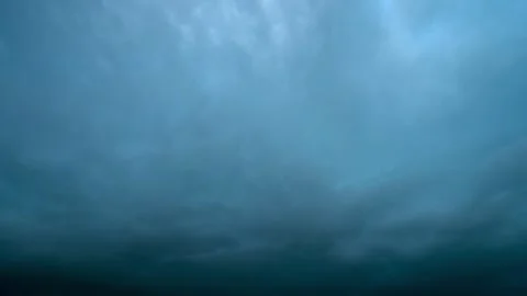 Lightning Bolts Striking Across Dark Blue Storm Clouds Time Lapse, Multiple.. Stock Footage 341129174
