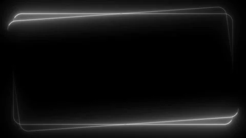 Lightning border frame on black background animation Video stock 247322690