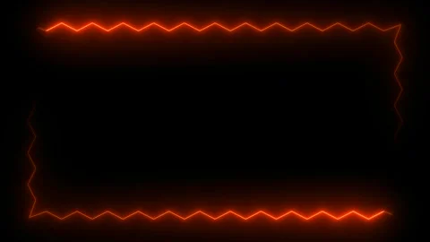 Lightning border frame on black backgrou... | Stock Video | Pond5