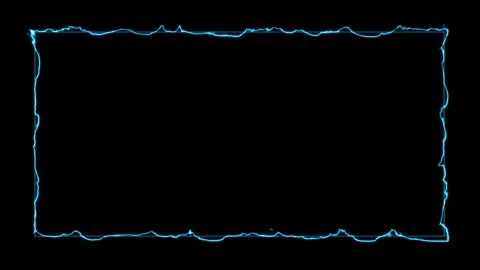 Lightning border frame on black backgrou... | Stock Video | Pond5