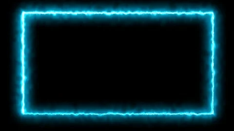 Lightning border frame on black backgrou... | Stock Video | Pond5
