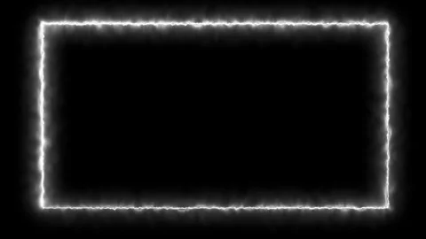 Lightning border frame on black backgrou... | Stock Video | Pond5