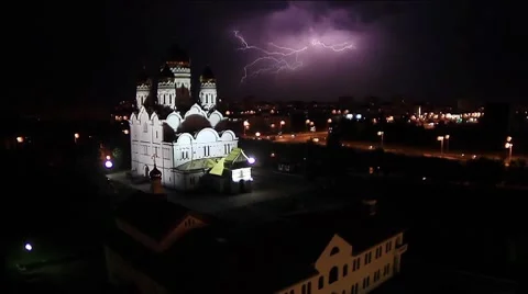 Lightning cathedral 02.mp4 Video stock 8977280