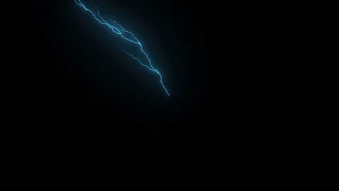 Lightning Center outside Rotating Forking blue Stock Footage 76666927