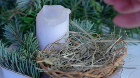 Lightning christmas candle Stock Footage 71158344