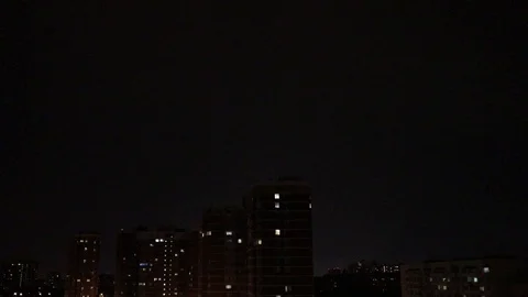 Lightning in city Stock Footage 113332215