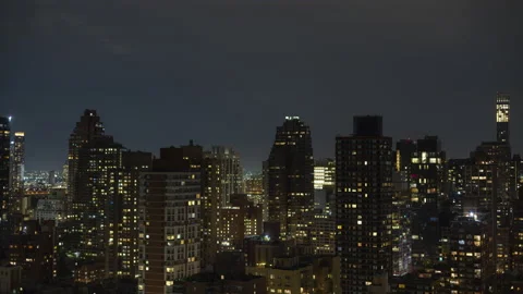 Lightning Cityscape Timelapse Stock Footage 208420780