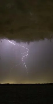 Lightning Cloud to Air not Reaching the Ground Stock Photos