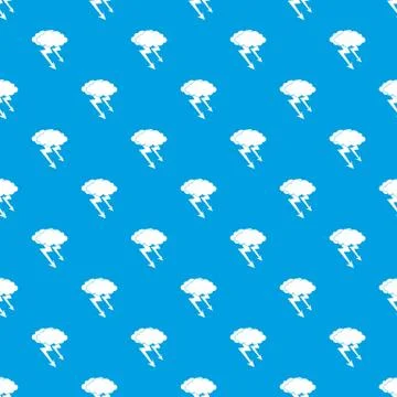 Lightning cloud pattern seamless blue イラスト素材