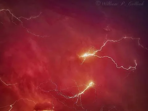 Lightning in the Clouds Foto stock