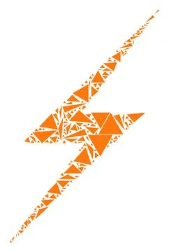 Lightning Collage of Triangles Illustrazione stock