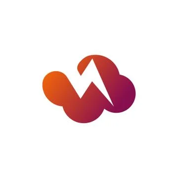 Lightning colorful vector design template illustration Stock Illustration