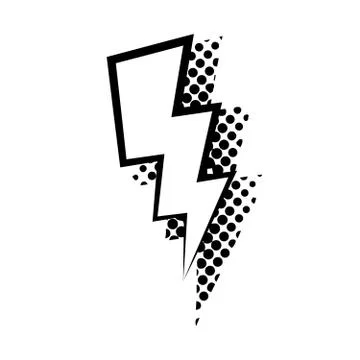 Lightning comic speech babble vector flat isolated Stock Illustration