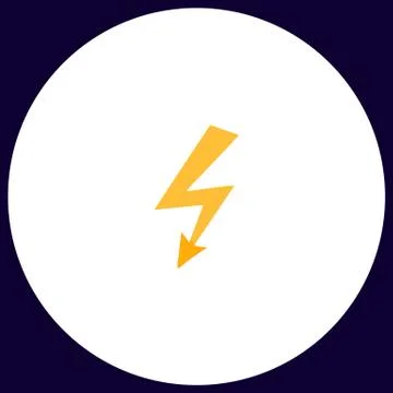 Lightning computer symbol Stock Illustration