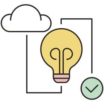 Lightning control technology icon flat vector design Stock Illustration