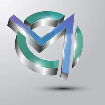 Lightning crosses the dark gray circle Stock Illustration