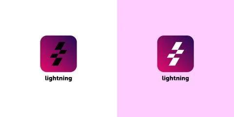 Lightning cube and S letter logo. lightning logotype Stock Illustration